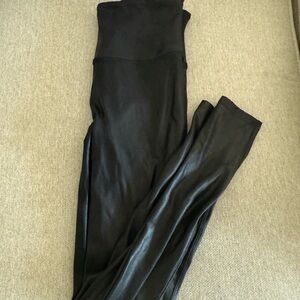 SPANX Black Faux Leather Leggings